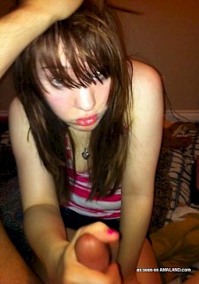 Photo gallery of a horny amateur kinky GF sucking