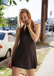 Abby Vissers amateur redhead outdoors