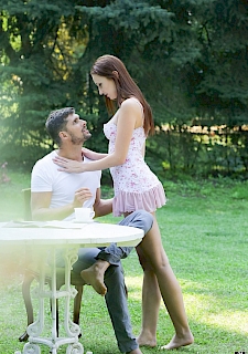 Sexy Natural Girl Chelsy Sun Fucked In The Garden