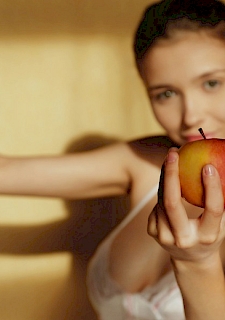 Big Titted Babe Mila Adores Fruits