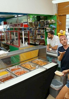 Alice March fucks a stranger in a hot dog shop