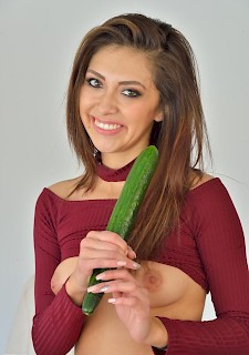 cute Kara shows you her tight pussy in various locations