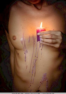 sweet Mary Kalisy gets naughty with her candles