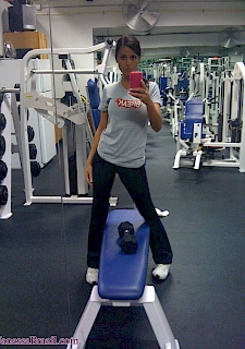 College Girl at Gym