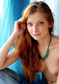 Redhead horny teen Indiana strips for you