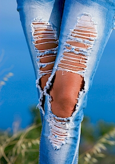 Denise Poses in Jeans
