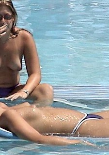 girls in pool