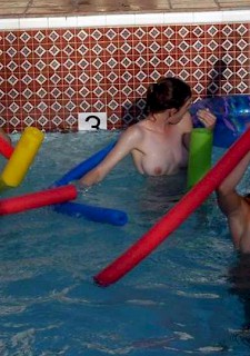 girls in pool
