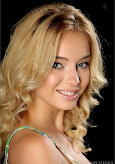 Blonde Danica Flower in the Night